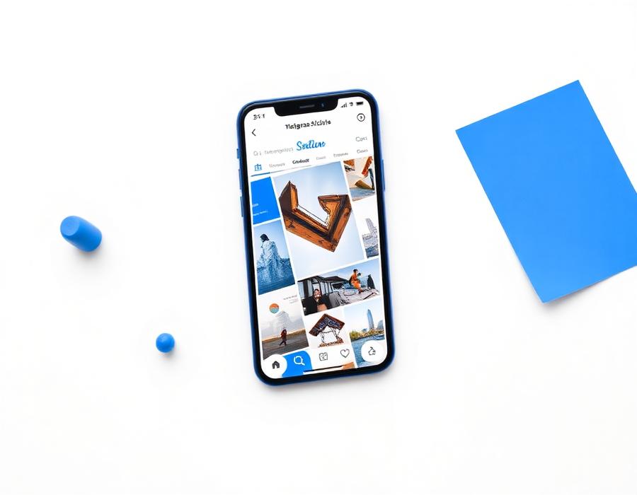 Social media content grid designed by TT Brands shown on a smartphone