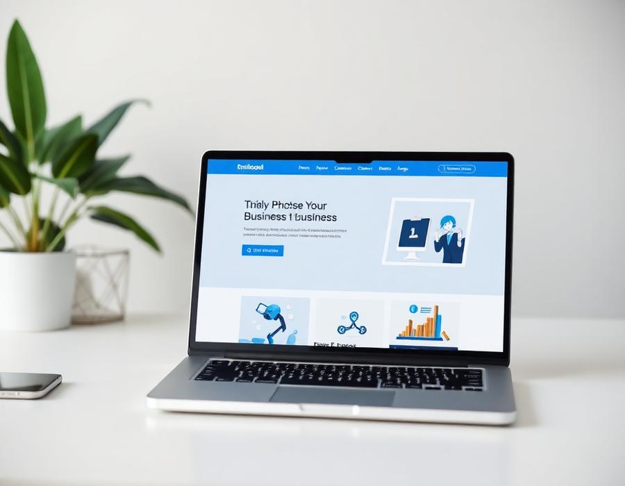 Modern business website designed by TT Brands displayed on a laptop